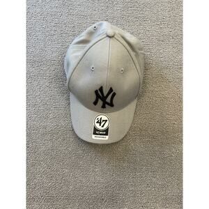 47 Brand New York Yankees Men's OSFA Grey Baseball Cap Adjustable